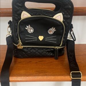 Betsey Johnson Black Quilted Crossbody Bag